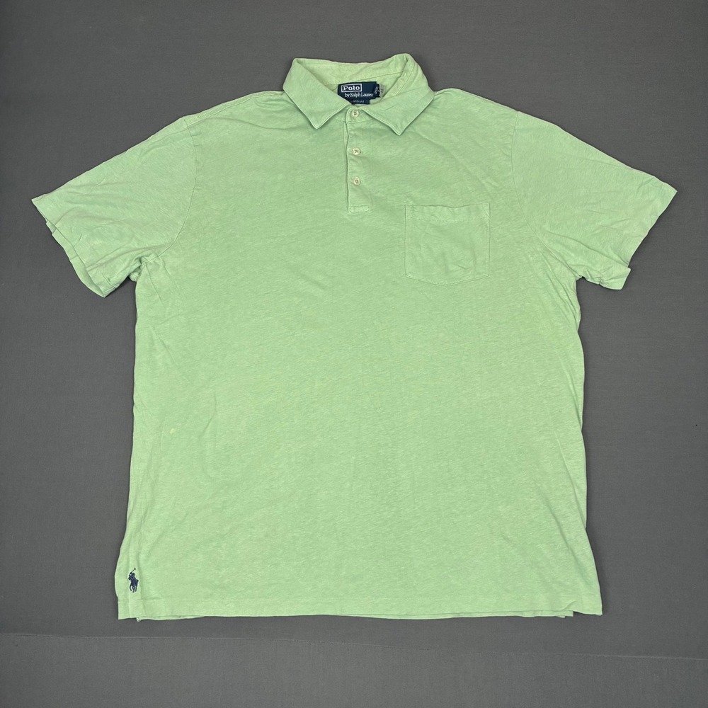 Polo Ralph Lauren Light Green Short Sleeve Polo Pocket Shirt Men's Size Large